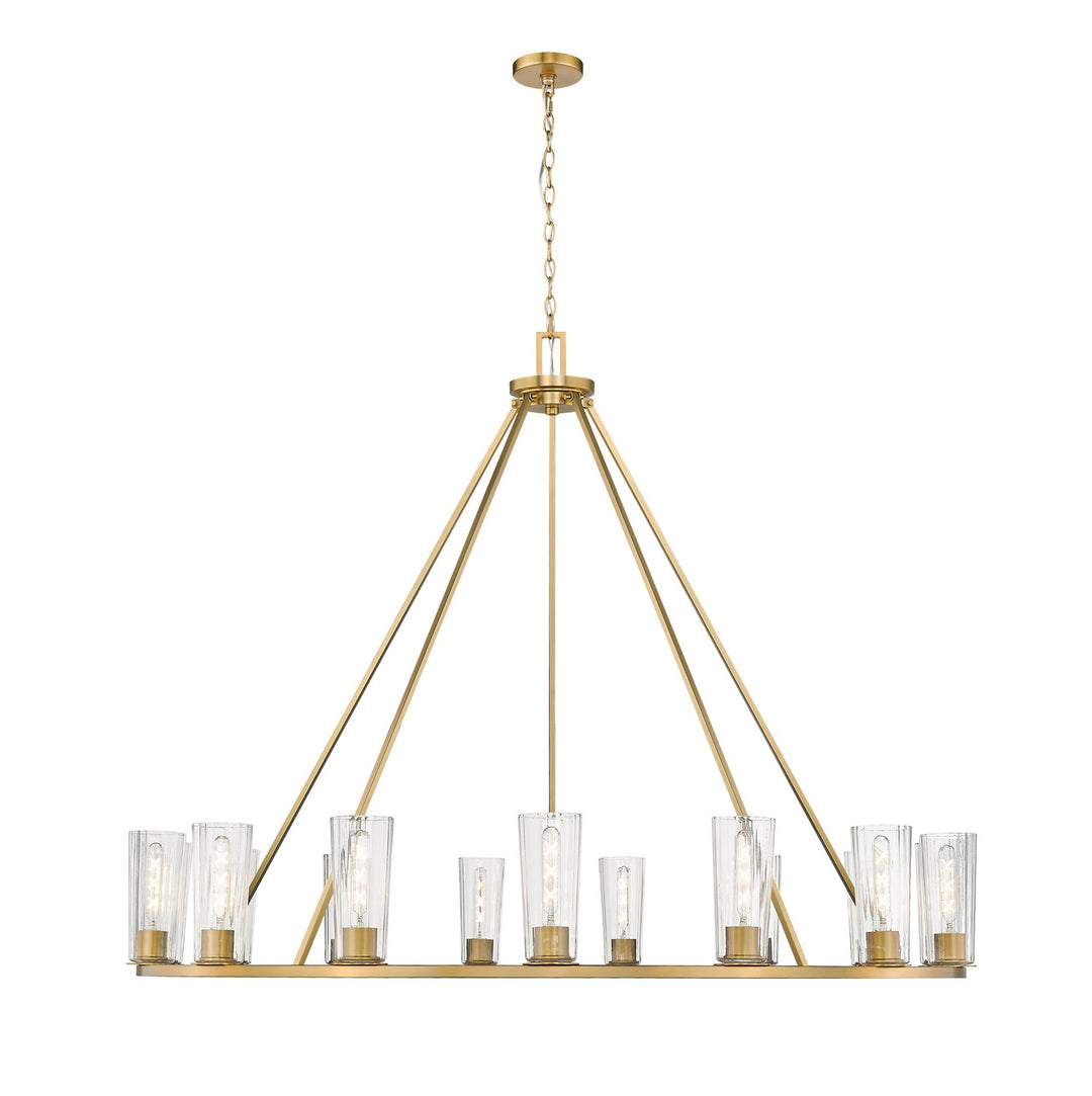 Titus 15 Light Chandelier in Modern Gold - available from The Lighting Shoppe, trusted by Canadian homeowners
