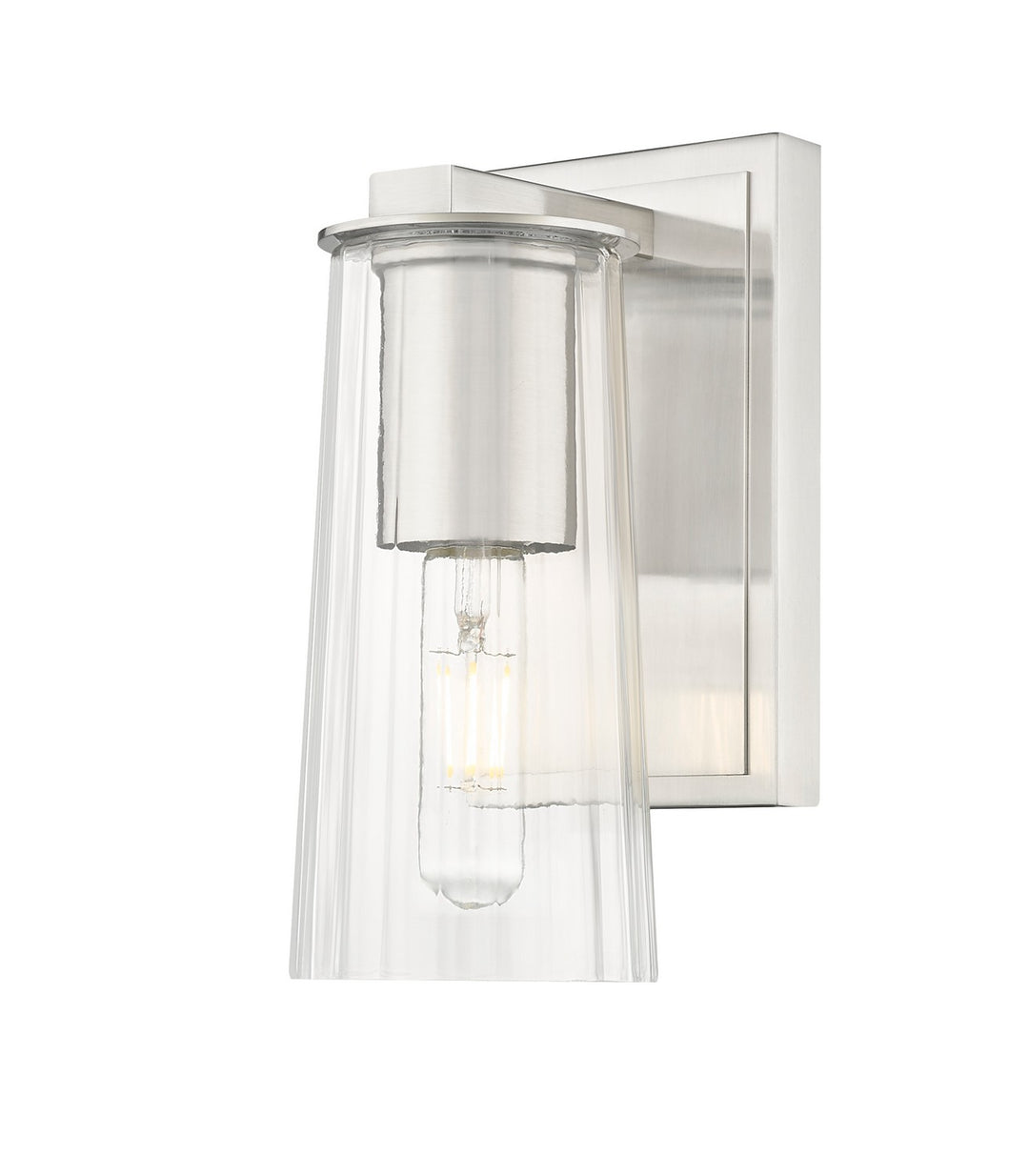 Titus One Light Wall Sconce in Brushed Nickel - available from The Lighting Shoppe, trusted by Canadian homeowners