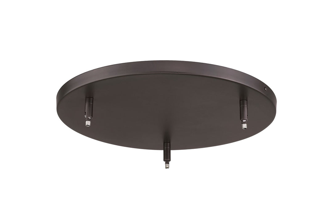 Multi Point Canopy Three Light Ceiling Plate in Bronze - available from The Lighting Shoppe, trusted by Canadian homeowners