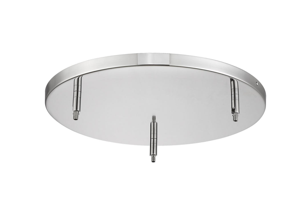 Multi Point Canopy Three Light Ceiling Plate in Chrome - available from The Lighting Shoppe, trusted by Canadian homeowners