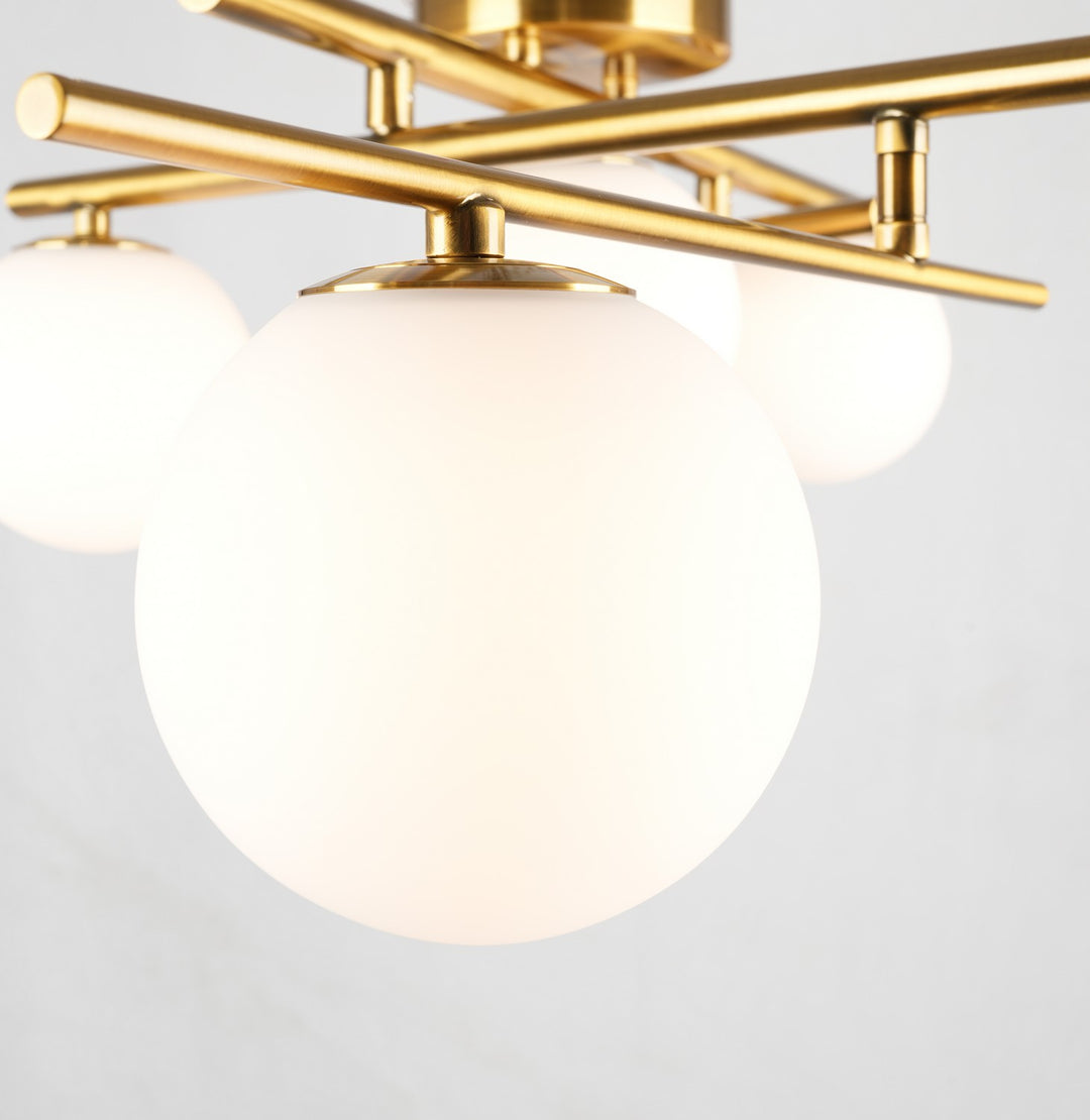 Artcraft Canada - AC11975BR - Five Light Semi-Flush Mount - Modena - Plated Brushed Brass