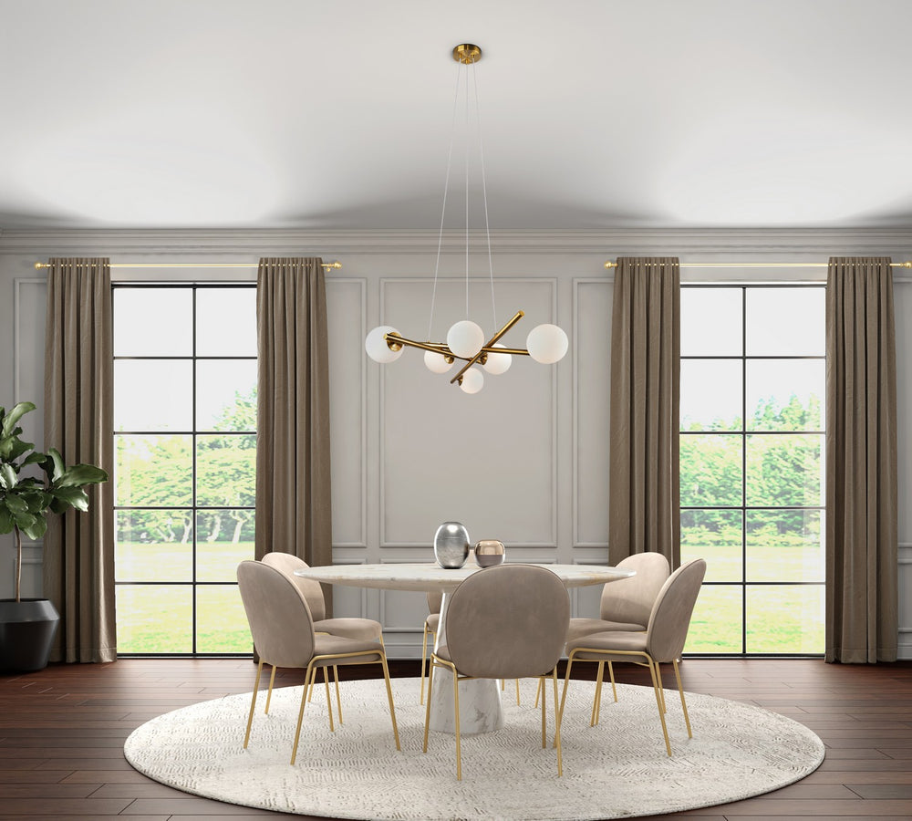 Artcraft Canada - AC11976BR - Six Light Chandelier - Modena - Plated Brushed Brass