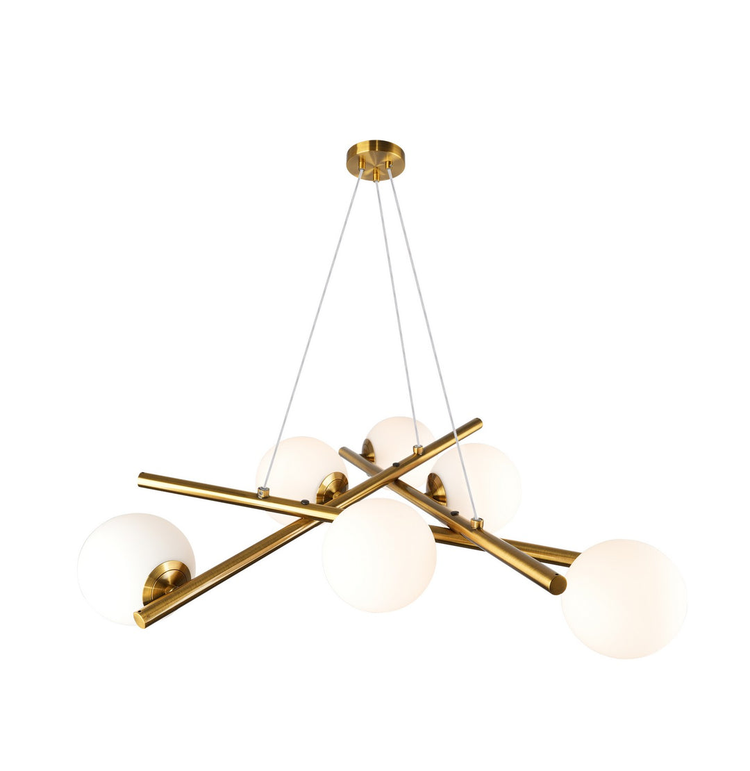 Artcraft Canada - AC11976BR - Six Light Chandelier - Modena - Plated Brushed Brass