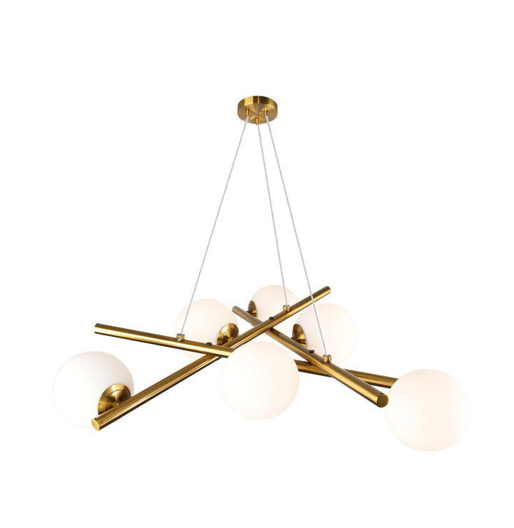 Artcraft Canada - AC11976BR - Six Light Chandelier - Modena - Plated Brushed Brass