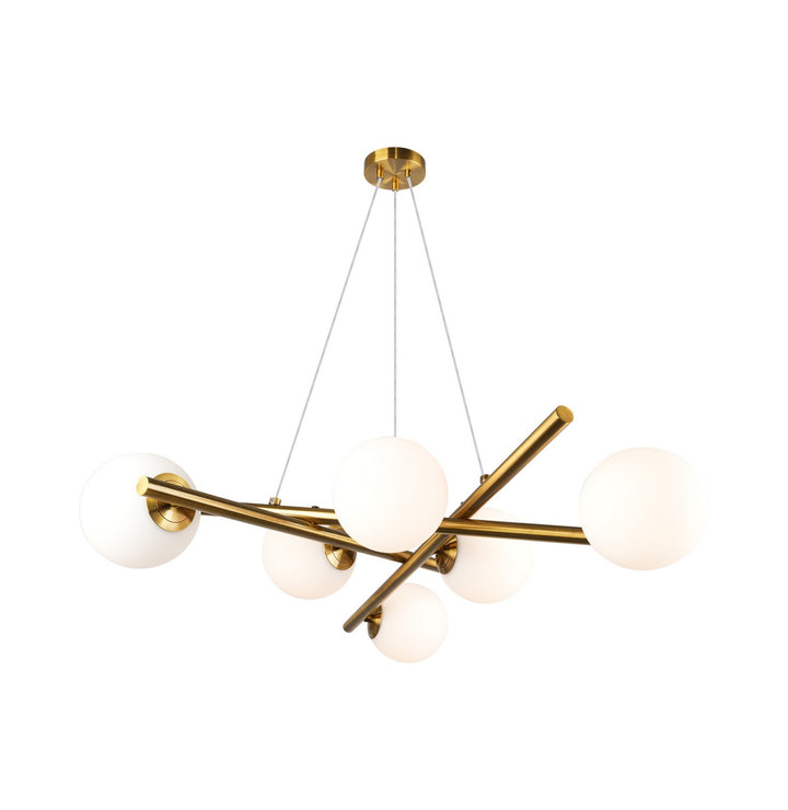 Artcraft Canada - AC11976BR - Six Light Chandelier - Modena - Plated Brushed Brass