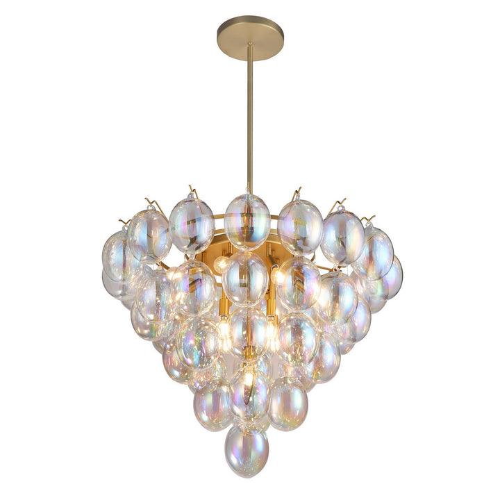 Artcraft Canada - AC11994LU - 13 Light Chandelier - Globo - Brushed Brass, Iridescent