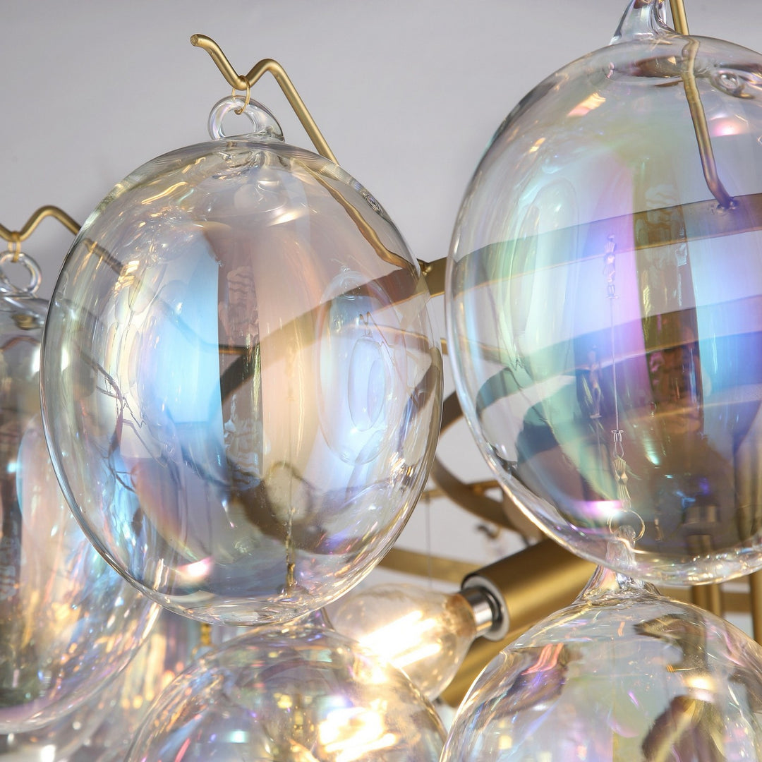 Artcraft Canada - AC11994LU - 13 Light Chandelier - Globo - Brushed Brass, Iridescent