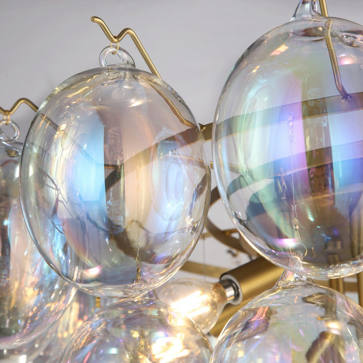 Artcraft Canada - AC11994LU - 13 Light Chandelier - Globo - Brushed Brass, Iridescent