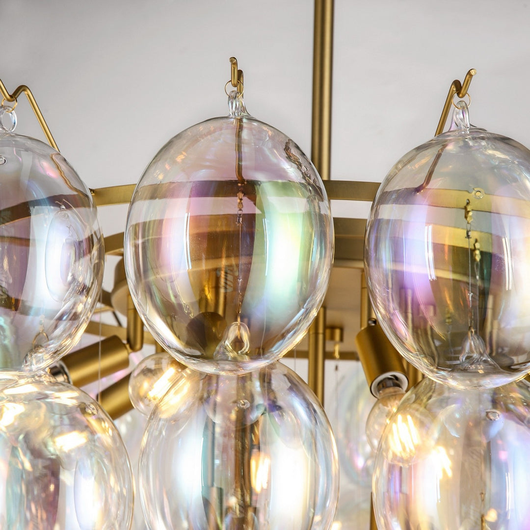 Artcraft Canada - AC11994LU - 13 Light Chandelier - Globo - Brushed Brass, Iridescent