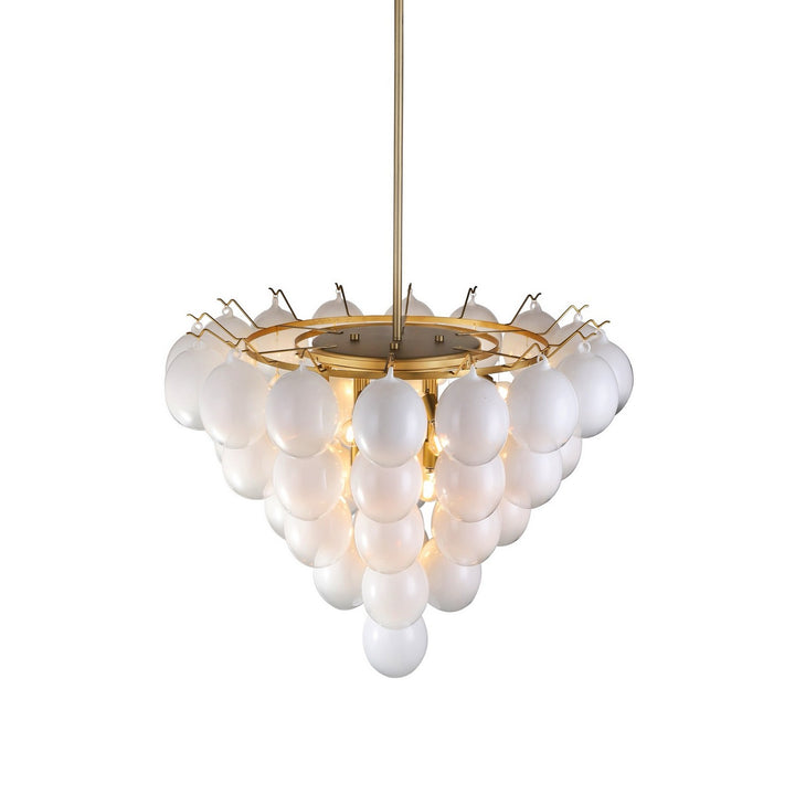 Artcraft Canada - AC11994WH - 13 Light Chandelier - Globo - Brushed Brass, Ombre White