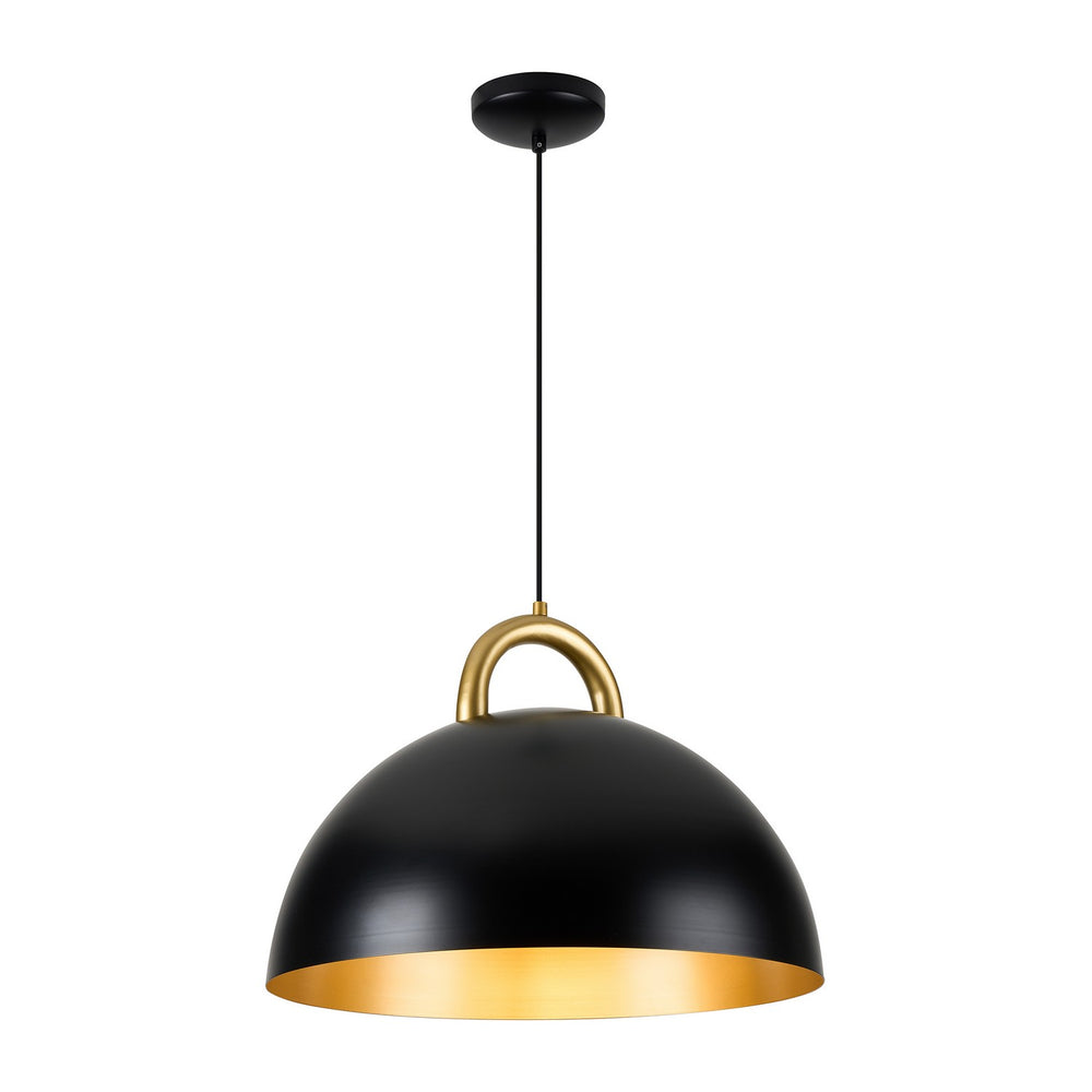 Artcraft Canada - AC12000BB - One Light Pendant - Pantheon - Black, Rust Brass