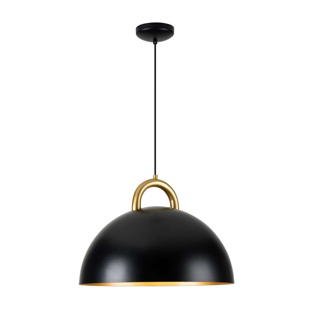 Artcraft Canada - AC12000BB - One Light Pendant - Pantheon - Black, Rust Brass