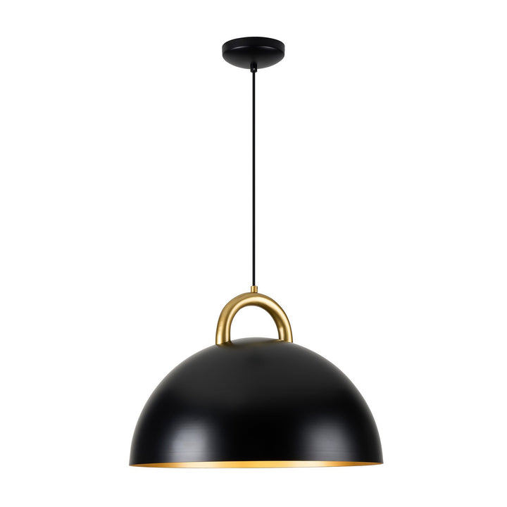 Artcraft Canada - AC12000BB - One Light Pendant - Pantheon - Black, Rust Brass