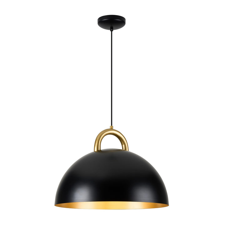 Artcraft Canada - AC12000BB - One Light Pendant - Pantheon - Black, Rust Brass