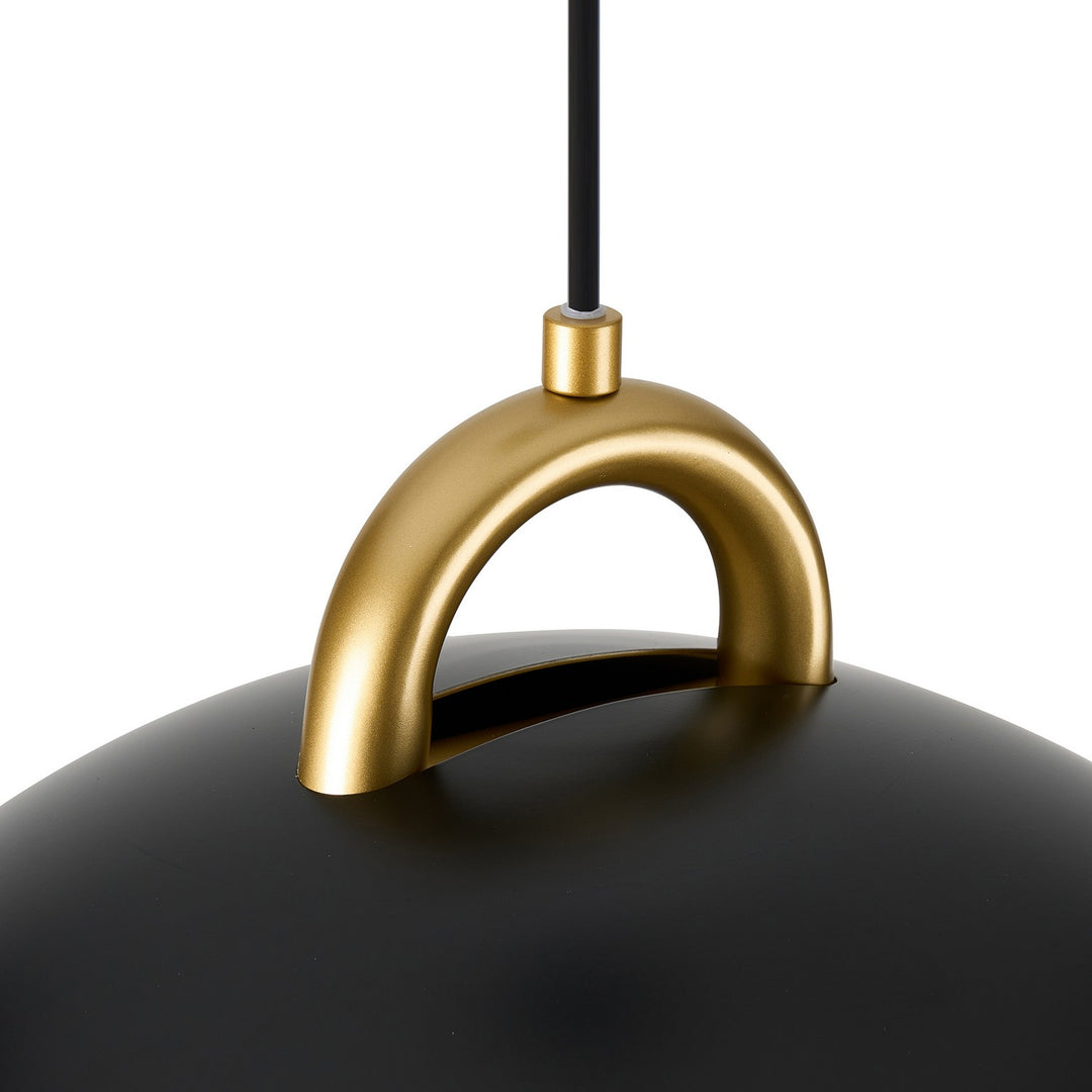 Artcraft Canada - AC12000BB - One Light Pendant - Pantheon - Black, Rust Brass