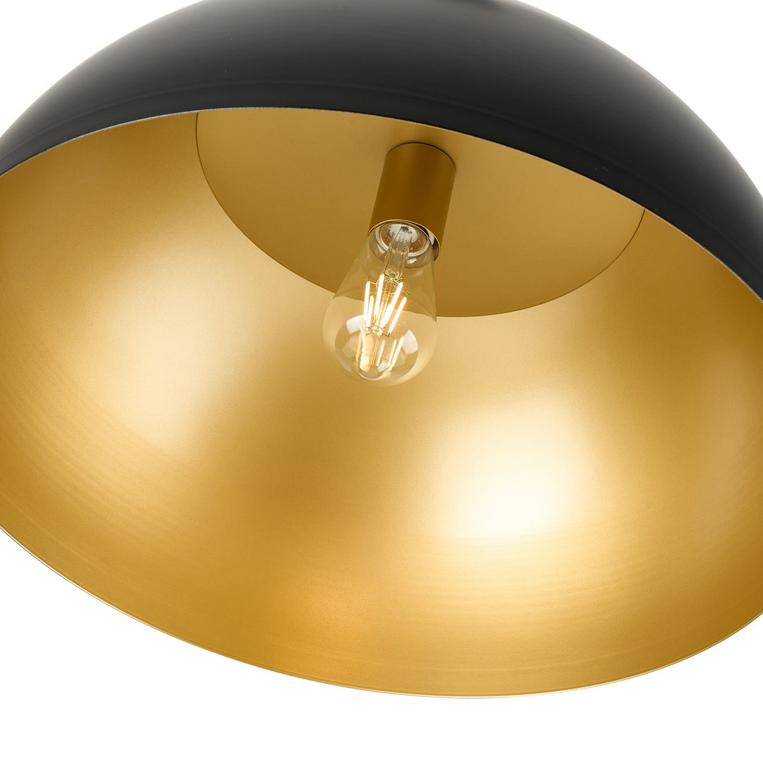 Artcraft Canada - AC12000BB - One Light Pendant - Pantheon - Black, Rust Brass