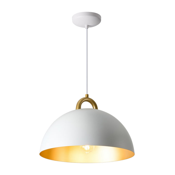 Artcraft Canada - AC12000BR - One Light Pendant - Pantheon - Gold, White