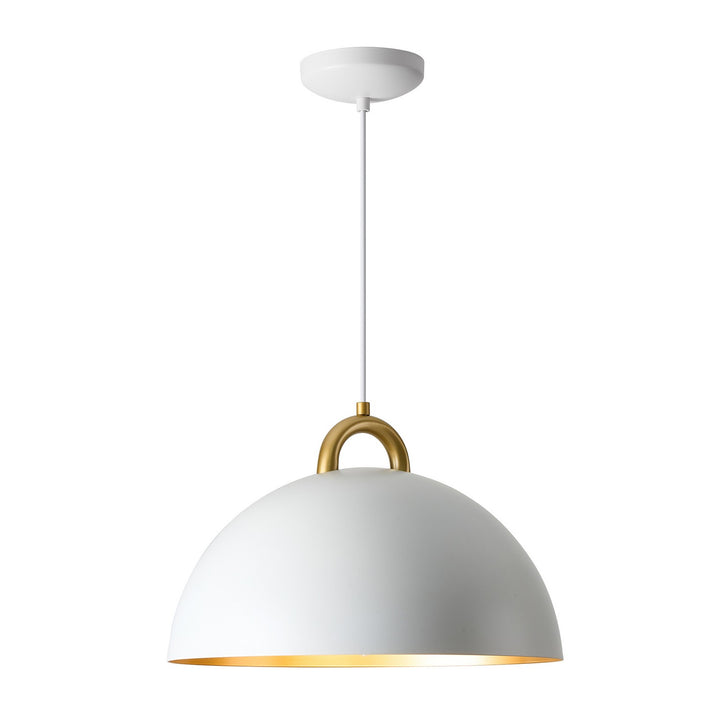 Artcraft Canada - AC12000BR - One Light Pendant - Pantheon - Gold, White