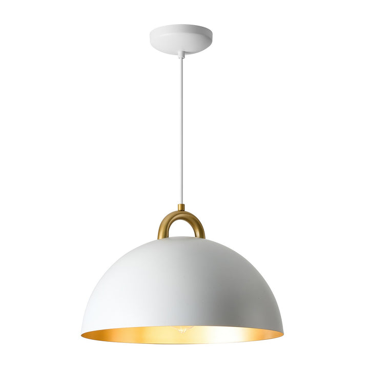 Artcraft Canada - AC12000BR - One Light Pendant - Pantheon - Gold, White