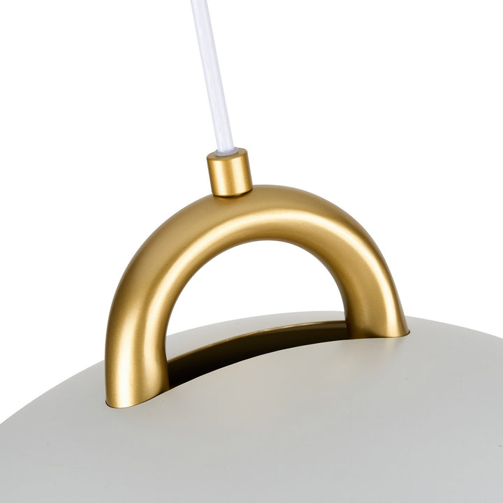 Artcraft Canada - AC12000BR - One Light Pendant - Pantheon - Gold, White