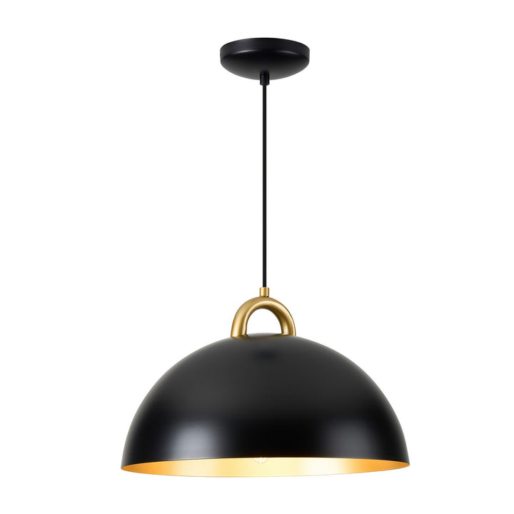 Artcraft Canada - AC12001BB - One Light Pendant - Pantheon - Black, Rust Brass