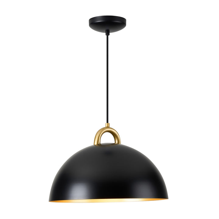 Artcraft Canada - AC12001BB - One Light Pendant - Pantheon - Black, Rust Brass