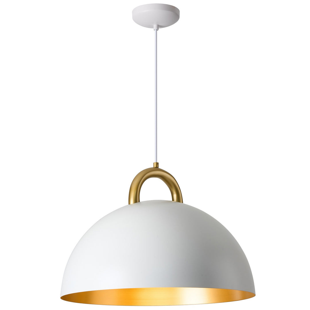 Artcraft Canada - AC12001BR - One Light Pendant - Pantheon - Gold, White