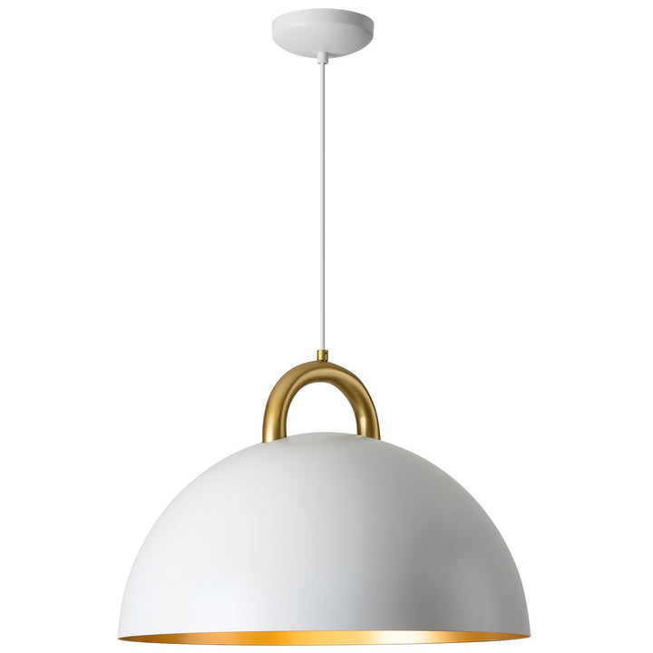 Artcraft Canada - AC12001BR - One Light Pendant - Pantheon - Gold, White