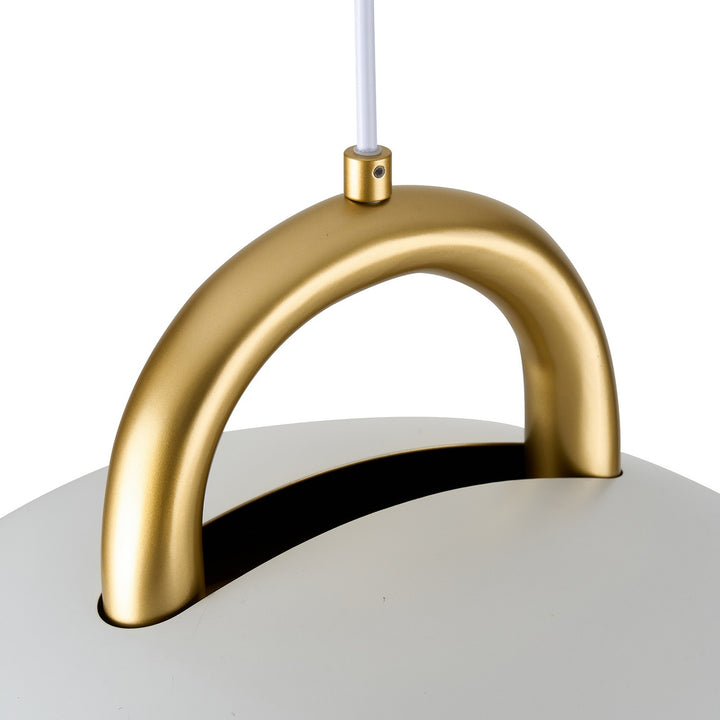 Artcraft Canada - AC12001BR - One Light Pendant - Pantheon - Gold, White