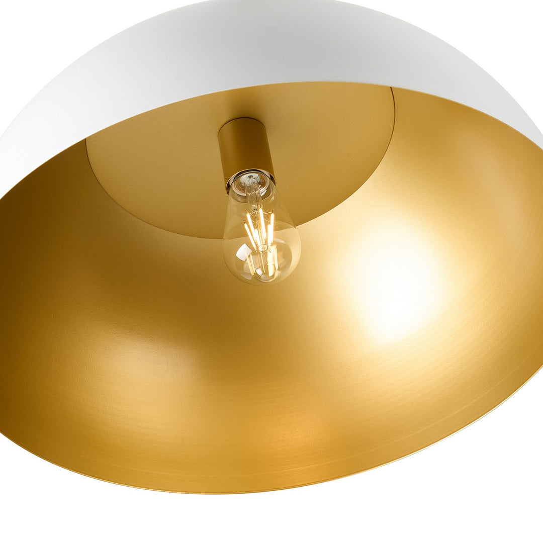 Artcraft Canada - AC12001BR - One Light Pendant - Pantheon - Gold, White