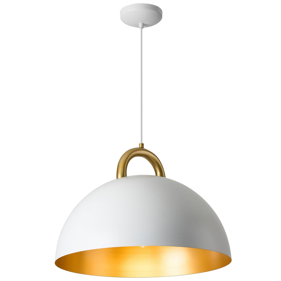 Artcraft Canada - AC12001BR - One Light Pendant - Pantheon - Gold, White