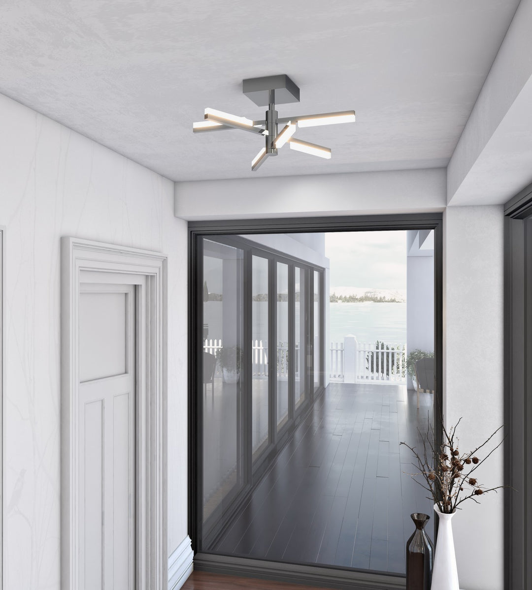 Artcraft Canada - AC7706CH - LED Semi-Flush Mount - Stix - Chrome