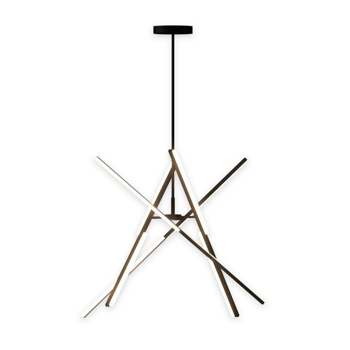 Artcraft Canada - AC7709BK - LED Chandelier - Stix - Black