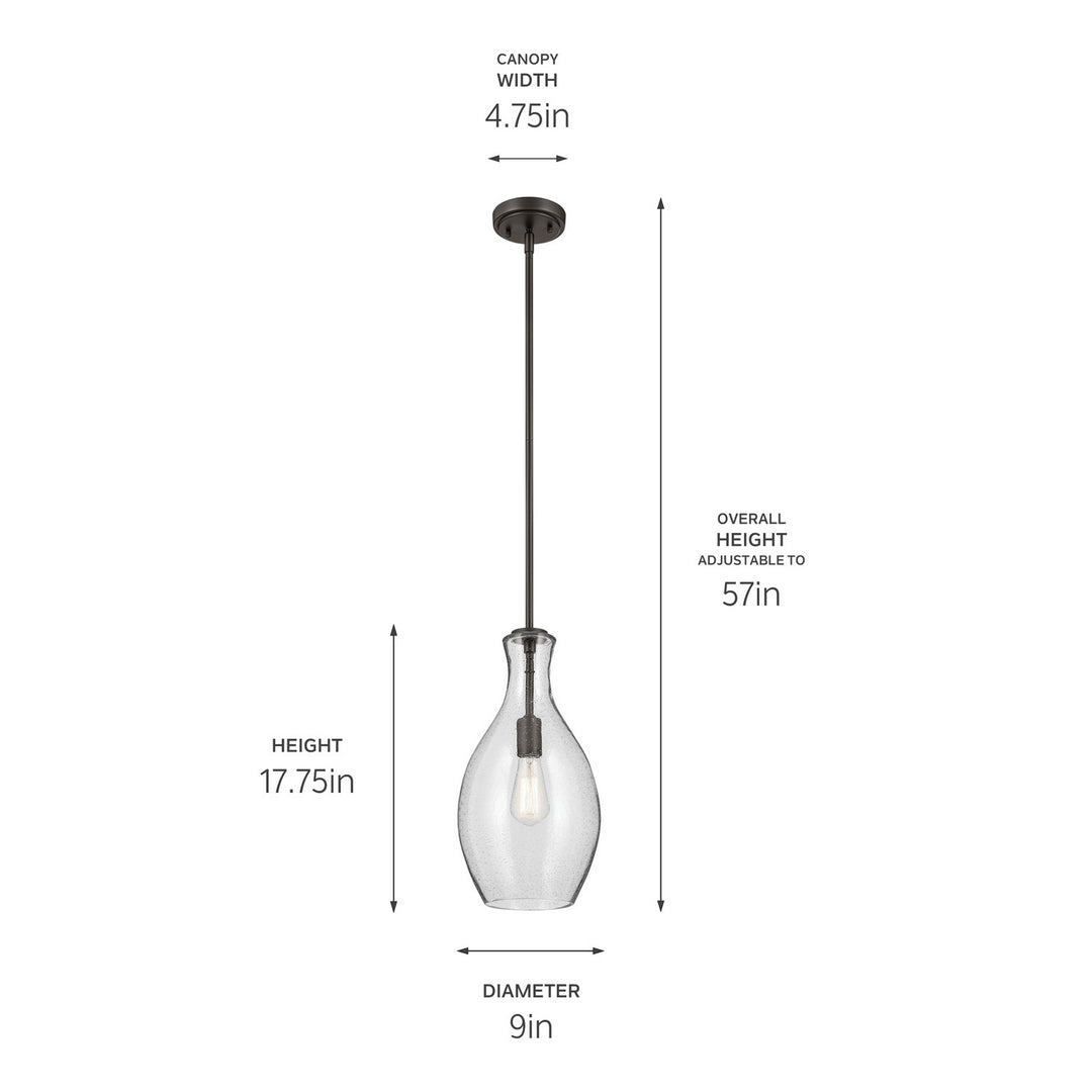 Kichler Canada - 42047OZCS - One Light Pendant - Everly - Olde Bronze