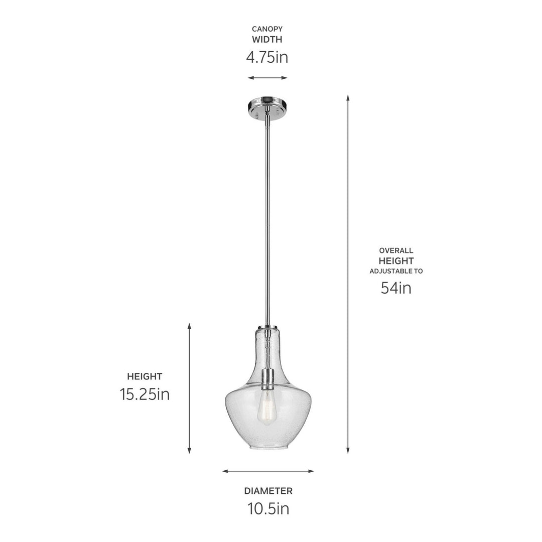 Kichler Canada - 42141CHCS - One Light Pendant - Everly - Chrome