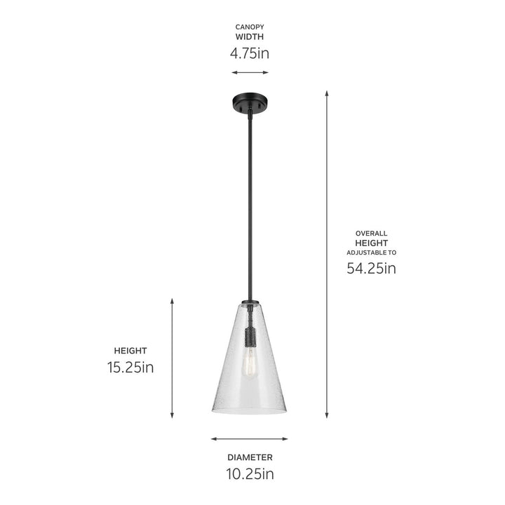Kichler Canada - 42199BKCS - One Light Pendant - Everly - Black