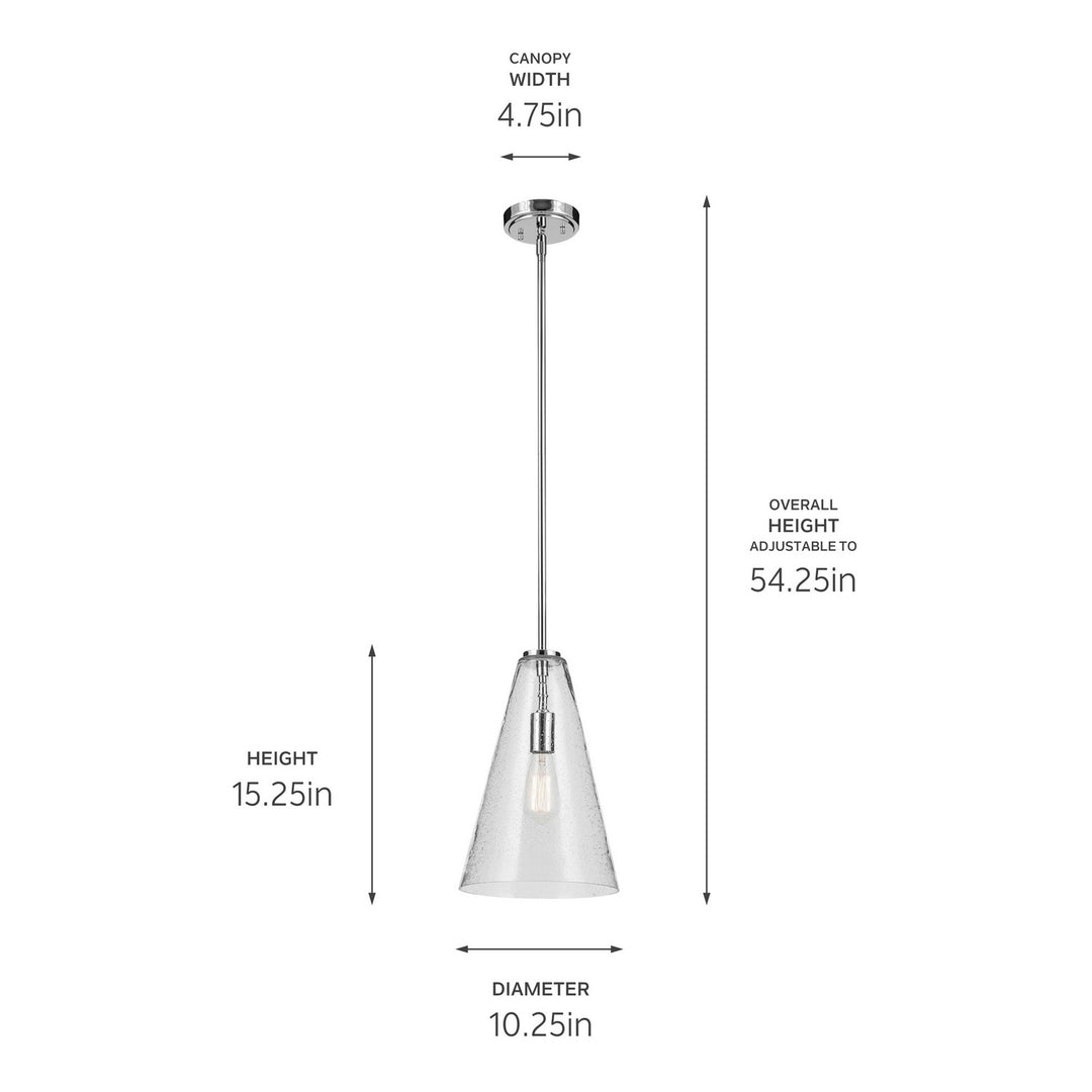 Kichler Canada - 42199CHCS - One Light Pendant - Everly - Chrome