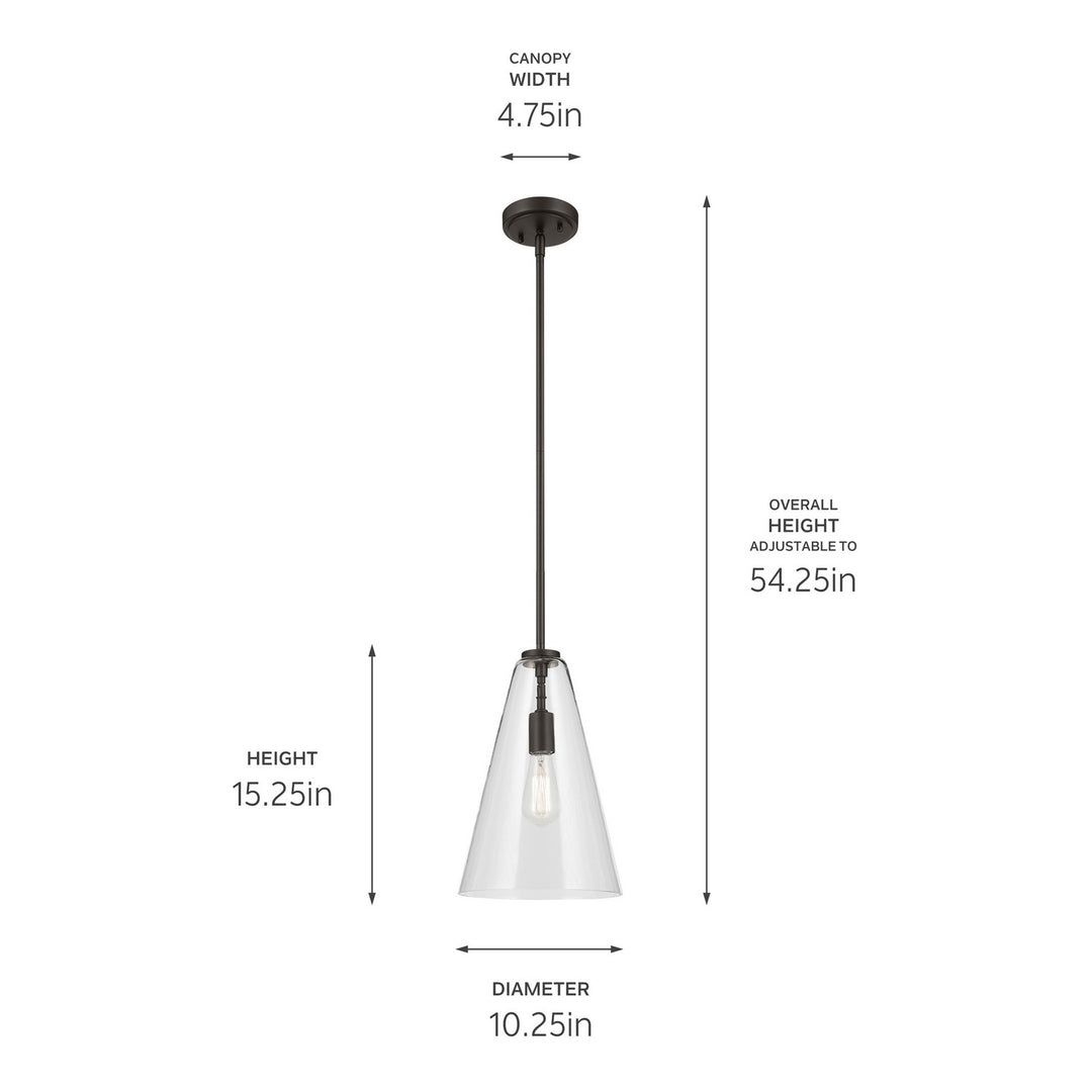 Kichler Canada - 42199OZ - One Light Pendant - Everly - Olde Bronze