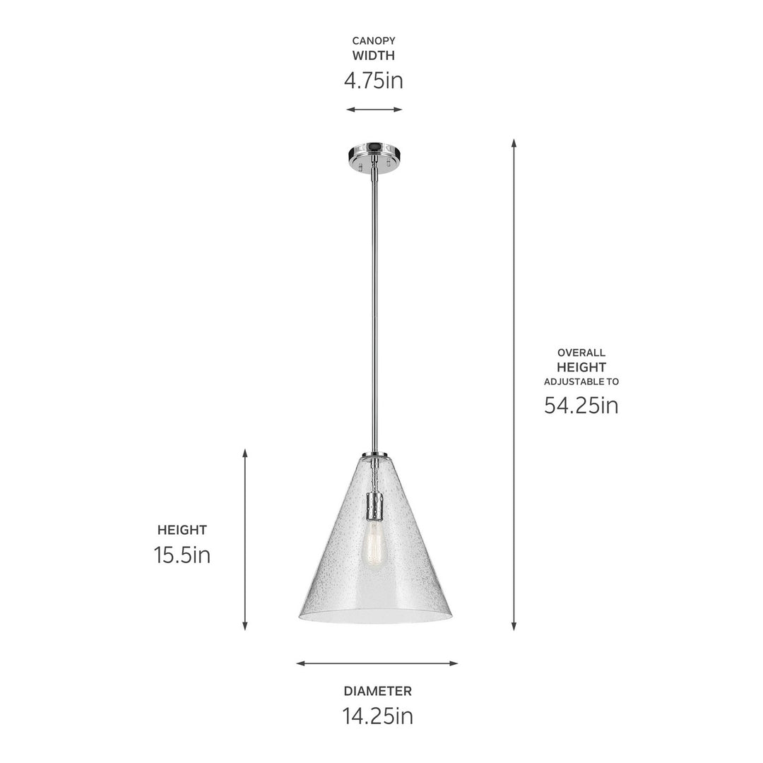 Kichler Canada - 42200CHCS - One Light Pendant - Everly - Chrome