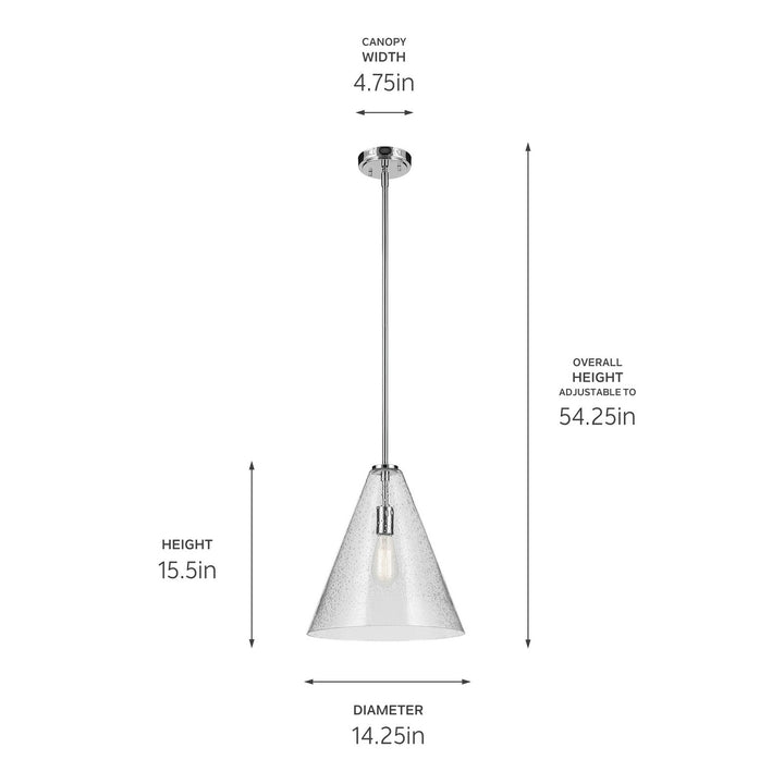 Kichler Canada - 42200CHCS - One Light Pendant - Everly - Chrome
