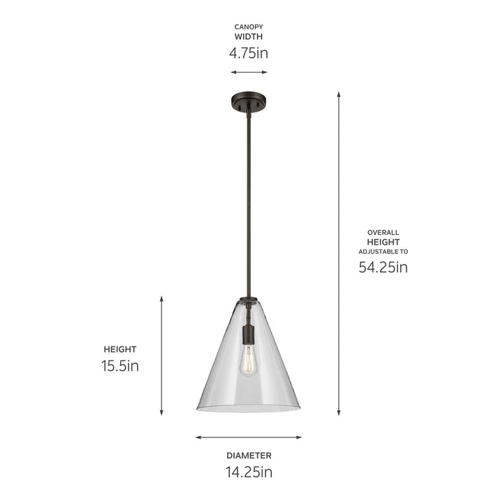 Kichler Canada - 42200OZ - One Light Pendant - Everly - Olde Bronze