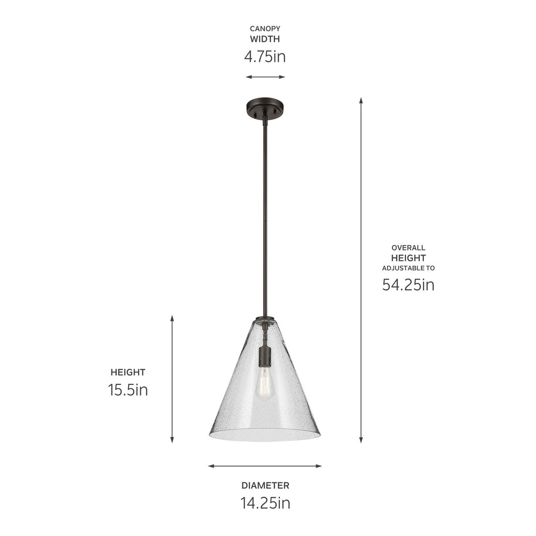 Kichler Canada - 42200OZCS - One Light Pendant - Everly - Olde Bronze
