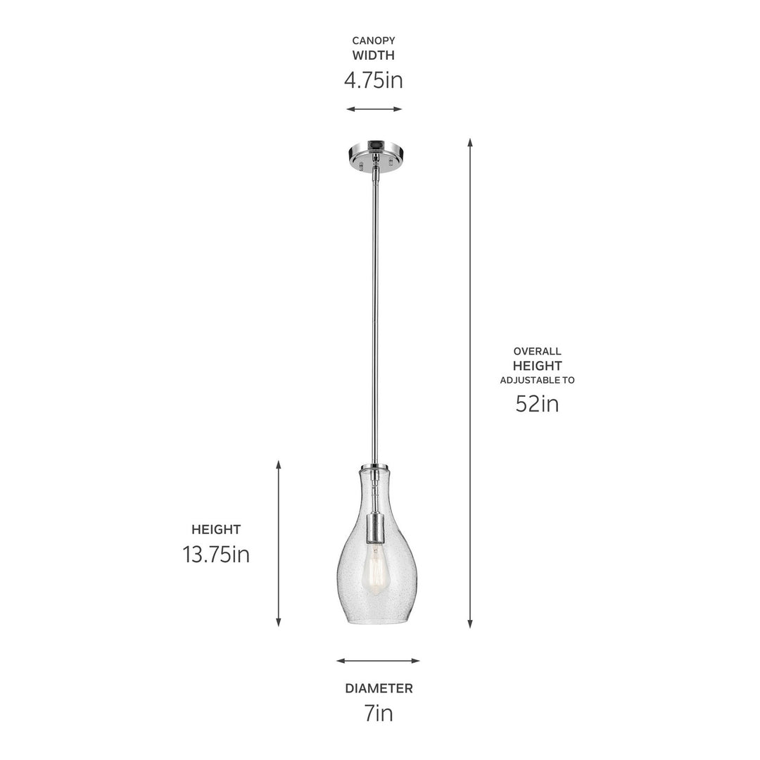 Kichler Canada - 42456CHCS - One Light Pendant - Everly - Chrome