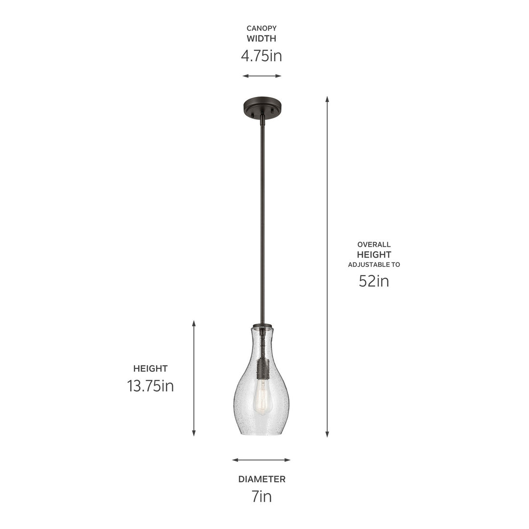 Kichler Canada - 42456OZCS - One Light Pendant - Everly - Olde Bronze