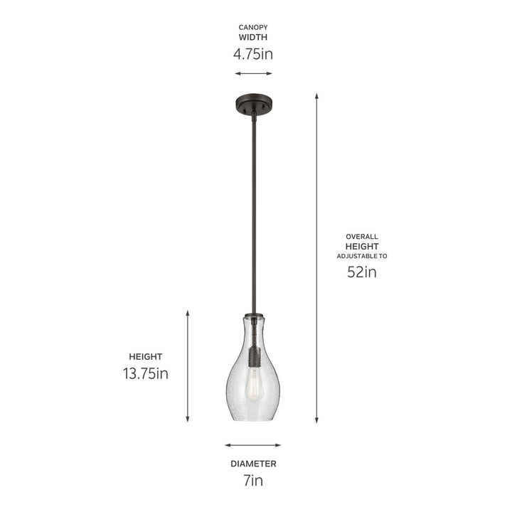 Kichler Canada - 42456OZCS - One Light Pendant - Everly - Olde Bronze