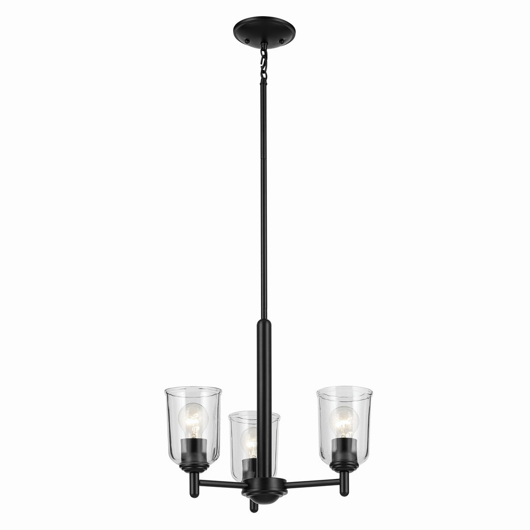 Kichler Canada - 43670BKCLR - Three Light Mini Chandelier - Shailene - Black
