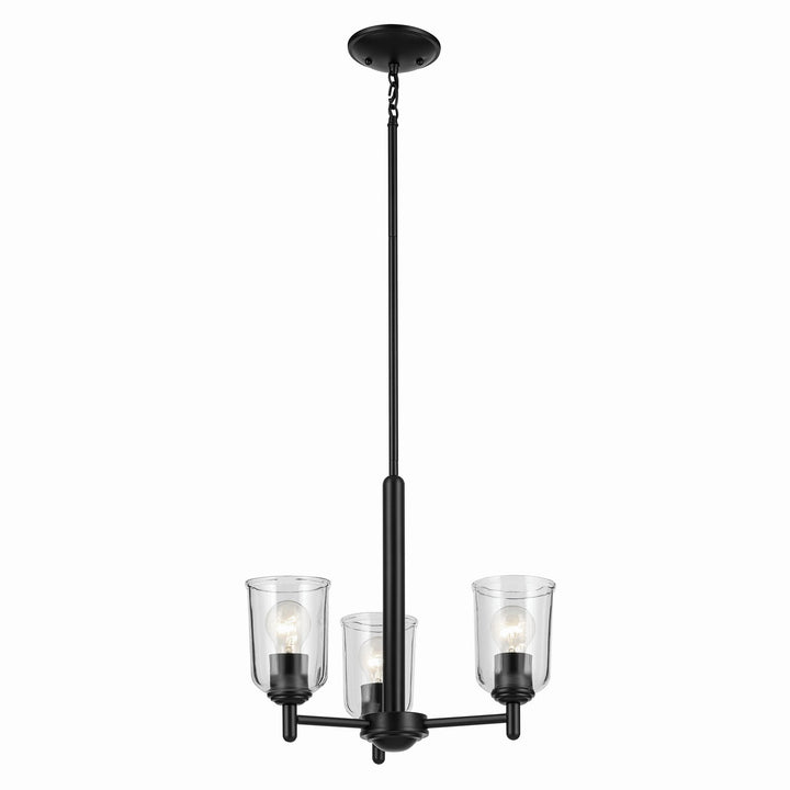 Kichler Canada - 43670BKCLR - Three Light Mini Chandelier - Shailene - Black