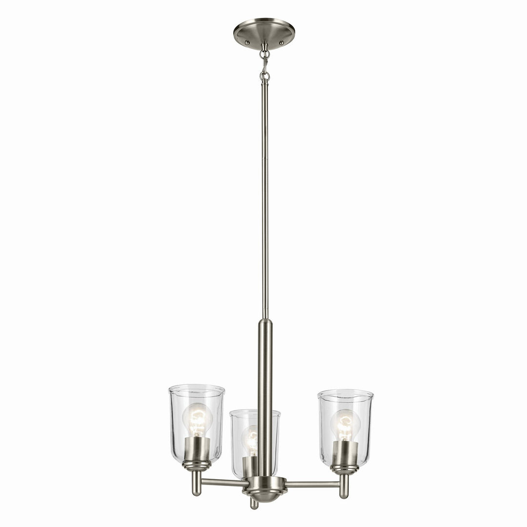 Kichler Canada - 43670NICLR - Three Light Mini Chandelier - Shailene - Brushed Nickel