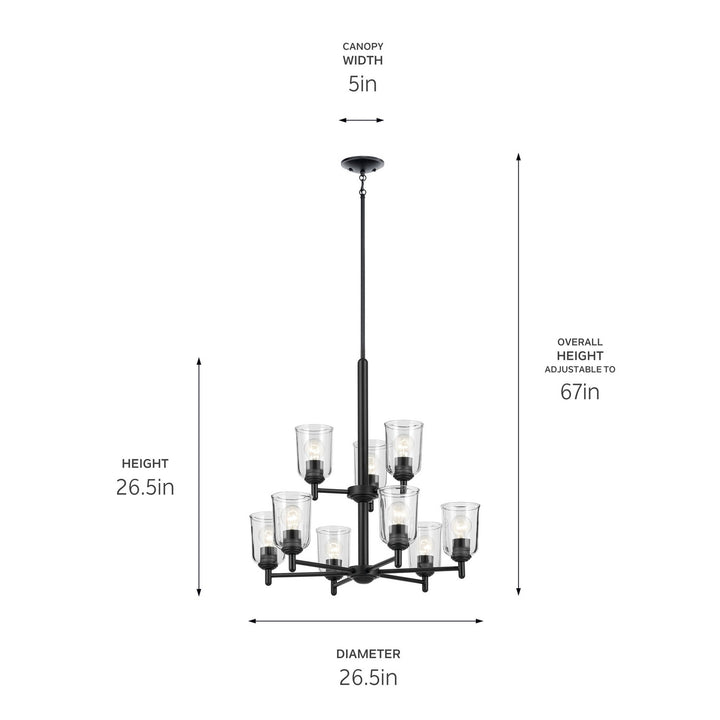 Kichler Canada - 43672BKCLR - Nine Light Chandelier - Shailene - Black