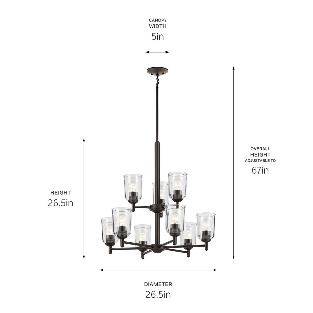 Kichler Canada - 43672OZCLR - Nine Light Chandelier - Shailene - Olde Bronze